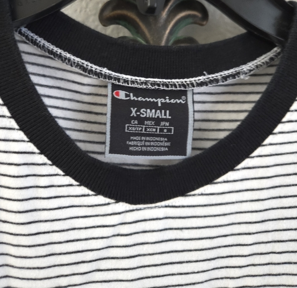 Champion Black and White Striped Tank Top - Picture 5 of 8